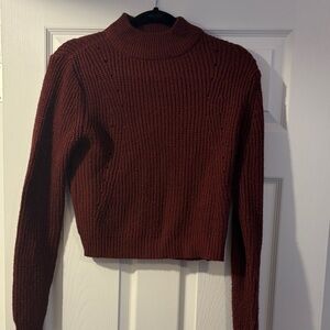 Wet Seal Maroon Mockneck Sweater